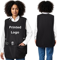Gilet de Barbier Sans Manches, Tablier de Coiffeur, Gilet de Travail Unisexe, Tablier de Chaussureur pour Femmes et Hommes, Résistant aux Cheveux, pour Salon de Coiffure