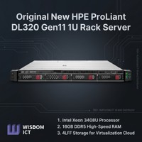 Serveur en rack HPE ProLiant DL320 Gen11 1U d'origine, Intel Xeon 3408U, 16 Go de DDR5, 4 LFF, virtualisation, informatique en nuage, serveur en rack