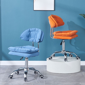 Upholstered Desk With Back in Modern Minimalist Style Learn Chair Rotary Nail <b>Table</b> Lift Chair - Product Image 1