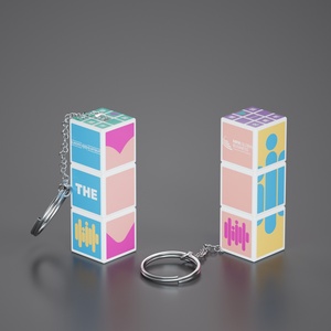 Hình ảnh tùy chỉnh logo DIY quảng cáo cá nhân Phụ kiện 1x1 2x2 3x3 113uv in mini ma thuật <span class=keywords><strong>Cube</strong></span> Keychain Câu Đố <span class=keywords><strong>Cube</strong></span> - Product Image 4