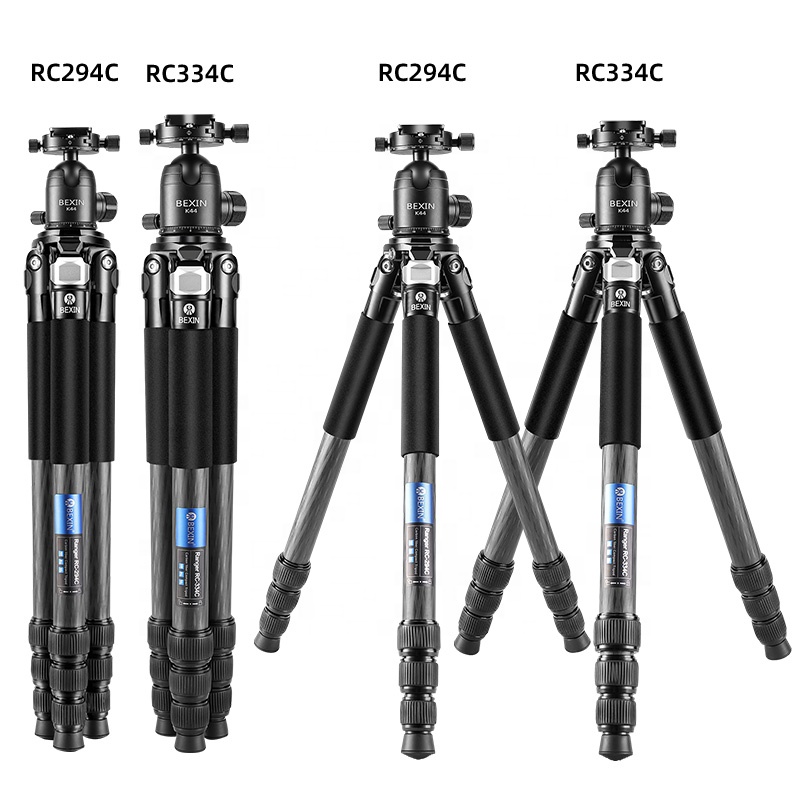 BEXIN fabrika ev yapımı yüksek kalite karbon Fiber profesyonel dslr video kamera tripodu Gimbal ile büyük Tripod izlemek için kuş