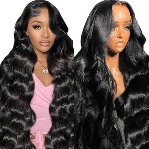 Peluca <span class=keywords><strong>de</strong></span> Cabello Humano Vietnamita Virgen <span class=keywords><strong>de</strong></span> 30 a 40 Pulgadas, con Frente <span class=keywords><strong>de</strong></span> Encaje HD 13x6, sin Pegamento, para Mujeres, 100% Cabello Humano, Proveedor Mayorista - Product Image 1