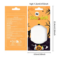Ongles à presser carrés 3D gothiques avec goutte de sang, crâne et œil de démon, longs, sombres, d'horreur, en acrylique, pour Halloween et soirées cosplay