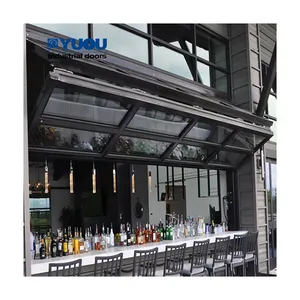 Chinese Manufacturers Fashion Top Vertical Folding Transparent Sectional Doors