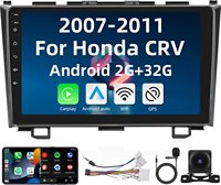 Radio Stereo Mobil untuk CR-V 2007-2011 Dashboard 2GB RAM 32GB ROM Wireless Apple CarPlay Android Auto Kamera Mundur Pemutar CD