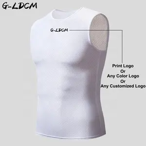 G-LDCM Custom Breathable Sleeveless Upper Body Underwear Printing Logo Cycling Base Layer Quick Dry Men's Base Layers
