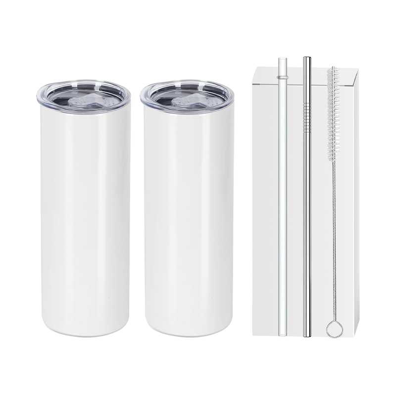 20oz tumbler with metal straws