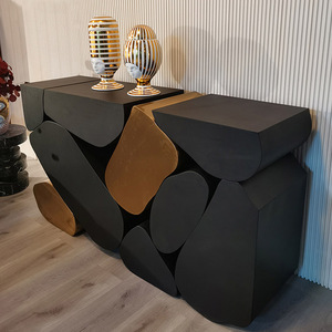 Table console de couloir italienne de luxe en or carré de salle à manger en or table <span class=keywords><strong>d</strong></span>'entrée étroite meubles de salon longue entrée pour la maison - Product Image 3