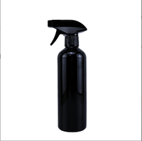 Bouteilles en plastique PET ambrées personnalisées pour spray de nettoyage d'ambiance avec logo, vente en gros, bouteilles en plastique transparentes jetables de 500 ml avec pulvérisateur