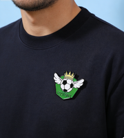Set de pines esmaltados de fútbol duraderos al por mayor con cierre de seguridad, pin de solapa personalizado con logo para aficionados al fútbol, para equipos deportivos, clubes, eventos