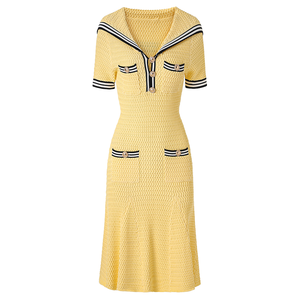sachin and babi light blue dress Laura Long Sleeve Open Tie Back Mini Dress • Shop American Threads Navy / M main image 0