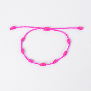 2025 gros Style bohème 7 noeuds rouge <span class=keywords><strong>corde</strong></span> Wrap à la main mignon porte-bonheur religieux alliage bijoux cadeau pour femmes hommes - Product Image 2