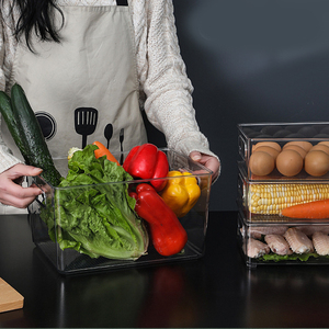 Caja de Almacenamiento para Refrigerador, Organizador de Cajones de Cocina de Plástico, Apta para Alimentos Congelados, PET Sellado, Gran Capacidad, Cajas Transparentes para Mantener la Frescura - Product Image 4