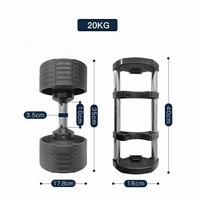 Ensemble d'haltères réglables populaires et très vendus 2025 – Équipement de gym 32 kg (70 lb)