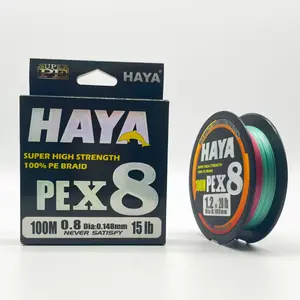 HAYA X8 150M tutte le dimensioni colorate migliore linea PE da pesca intrecciata per acqua salata