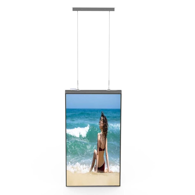 32 43 55-Inch Double-Sided Digital Window Signage IP54 Rated Education Retail Store Elevator Wayfinding Shopping Mall AD Screen