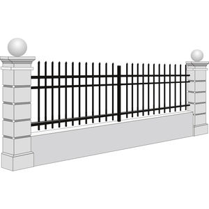 Nouveau design de clôture en fer forgé bon marché, panneau de clôture en acier, clôture ornementale <span class=keywords><strong>pour</strong></span> le jardin et la maison - Product Image 2