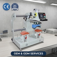 Máquina automática de doble estación para prensado térmico de gorras, ideal para transferencia de logotipos y personalización de gorras, impresora de etiquetas.