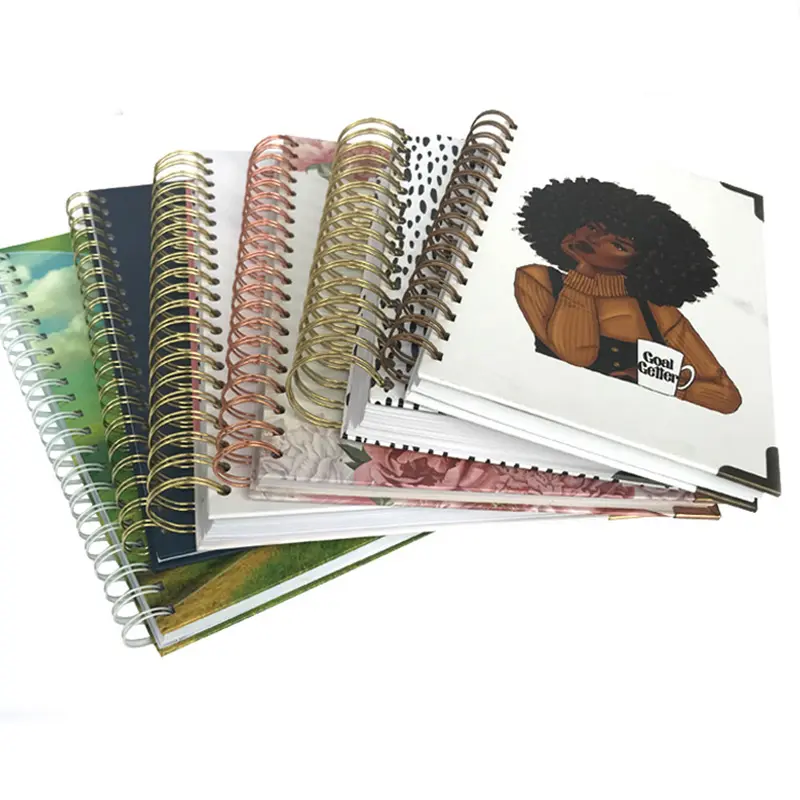 Wholesale custom a5 a6 a4 kraft paper spiral notebook for students custom notebook manufacture