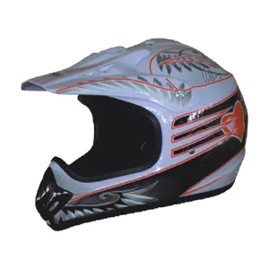 Helm Ece/Dot Goedgekeurd Volwassen Off-Road Straat Abs Materiaal Motorhelm Motorcross Met Sticker Custom Fabriek Casco KY-128