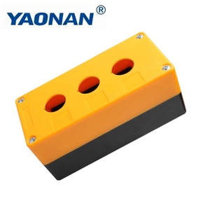 Bouton-poussoir <span class=keywords><strong>d</strong></span>'arrêt <span class=keywords><strong>d</strong></span>'<span class=keywords><strong>urgence</strong></span> étanche 22 mm, type champignon, pour boîtier de commande 123456 trous Max. Courant 3A, tension 220V, IP65 - Product Image 2