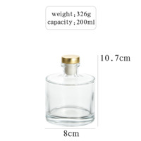 Flacon diffuseur cylindrique en verre 100ml 150ml 200ml pour parfum/liquide parfumé