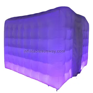 Portable Large Party Tent House Black LED Light Inflatable Cube Party Nightclub Tent Inflatable Night Club