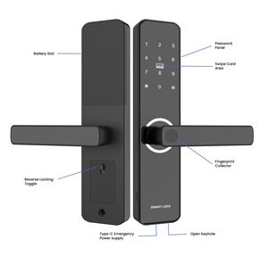 Tuya Smart Fingerprint Door Lock with Handle Keyless Entry Door Lock Intelligent Digital Electronic Lock - Product Image 6