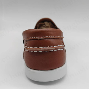 CXT, cousu à la main sans <span class=keywords><strong>lacet</strong></span> marron hommes <span class=keywords><strong>bateau</strong></span> chaussures banlieue confortable dur porter semelle extérieure en caoutchouc pilote chaussures HSW088 - Product Image 4