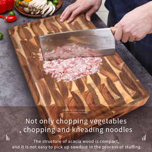 Cực lớn và dày keo cuối hạt gỗ thớt với nước trái cây rãnh nhà bếp thớt gỗ <span class=keywords><strong>butcher</strong></span> khối - Product Image 4