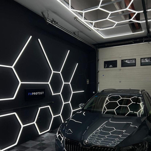 Personalizado Carshop Hexágono Detalhando Luz Showroom Hex Iluminação Para Auto Care Garage - Product Image 1
