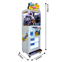 Machine à attraper les prix Starlight, jeu de distribution de prix à monnayeur pour un joueur, avec lumières LED vibrantes, pour cinéma