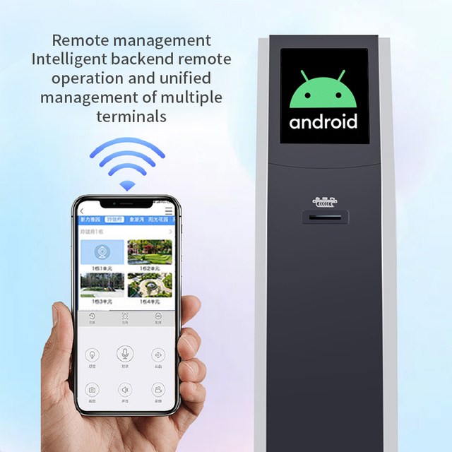 Customisable 21.5 Inch Windows/android Dual System Self-service Touch Queue Management Ticketing Machine