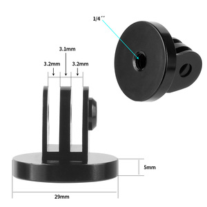 Adaptador de Orificio Roscado CNC de 1/4 para Montaje en Trípode, Base para <span class=keywords><strong>Insta360</strong></span> <span class=keywords><strong>ONE</strong></span> <span class=keywords><strong>R</strong></span>/X2 X3 X4, para GOPRO Hero13 12 11 10/9/8, para POCKET3 - Product Image 2