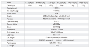 Básculas analíticas de laboratorio digital XINGYUN FA2004E Capacidad <span class=keywords><strong>200g</strong></span> Balanzas precisas de 0,1 mg Producto de laboratorio - Product Image 3