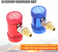 Adaptateur rapide réglable R134A pour manomètre de climatisation haute et basse pression, raccord 1/4 SAE pour climatisation automobile