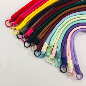 Boho macrame Keychain Vòng tay điện thoại quyến rũ chuỗi handmade điện thoại di động dây đeo cổ tay dây buộc với Tether Tab cho hầu hết các điện thoại di động - Product Image 2