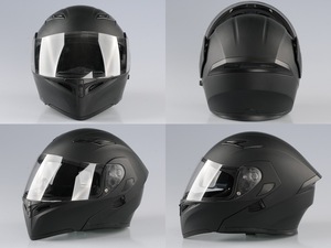 Werks-OEM-Flip-Up-Vollgesichts-Schwarz-Motorrad helm Doppelvisier-Rennhelm mit offenem Gesicht - Product Image 6