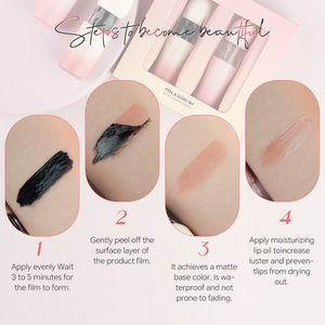 Gloss à lèvres liquide mat vegan longue tenue, hautement pigmenté, effet miroir, nude, peel-off, lot de 2, marque privée - Product Image 6