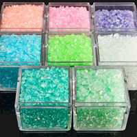 Ensemble de paillettes pour ongles en verre brisé, 8 couleurs, 8 sachets de 5g chacun, pour la manucure DIY et les loisirs créatifs scintillants pour fêtes
