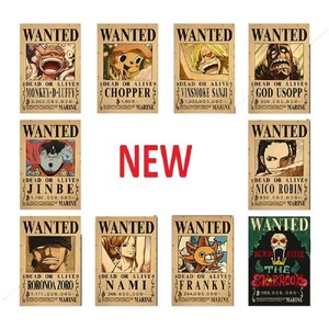 Affiches <span class=keywords><strong>de</strong></span> recherche <span class=keywords><strong>de</strong></span> récompense Anime Luffy Gear 5 Nika Zoro Ace Shanks Pirates du <span class=keywords><strong>Chapeau</strong></span> <span class=keywords><strong>de</strong></span> <span class=keywords><strong>Paille</strong></span>, décoration murale pour salon, affiches en papier kraft - Product Image 1