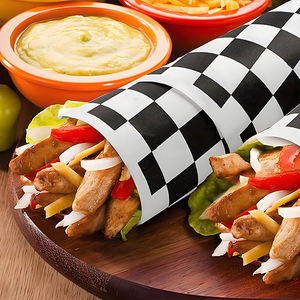 Feuilles de papier alimentaire personnalisées résistantes à l'huile, papier d'emballage alimentaire jetable, papier anti-graisse pour hamburger - Product Image 2