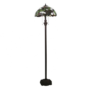 LongHuiJing 16 Inch Tiffany Floor Lamp with Double Pull Chain Tiffany Style Shade Grapes Home Table Lamp Stained Glass Lamp - Product Image 3