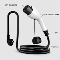 Chargeur EV portable GB/T 3,5 kW 7 kW à courant réglable, câble de charge EVSE étanche IP67 pour BYD Wuling