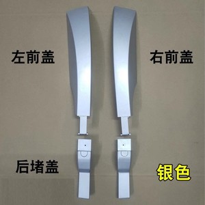 ฝาครอบแร็คหลังคาสำหรับแลนด์โรเวอร์ ดิสคัฟเวอรี่ 3 4 สีเงิน ด้านหน้าและด้านหลัง วัสดุ ABS สำหรับติดตั้งบนหลังคา - Product Image 1