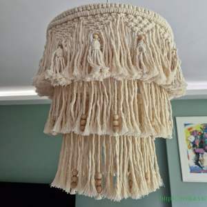 Accessoires de décoration suspendus en coton tissé 100% avec franges en feuille respirante pour lustre, mariage, anniversaire et fête - Product Image 1