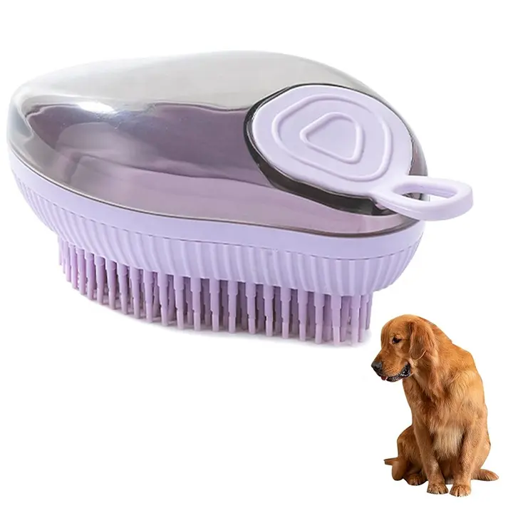 Shopee Hot Selling Shampoo Dispenser Dog Fur Cleaner Cat Shower Brush