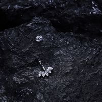 ASTM F136 Titanium Alloy Internal-Thread Navel Ring Double-Head Women's Office/Career Butterfly Piercing Jewelry