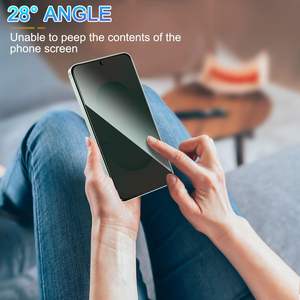 ई सी गोपनीयता मोबाइल फोन टेम्पर्ड ग्लास स्क्रीन रक्षक के लिए 25 स्क्रैच-प्रतिरोधी एंटी-फिंगरप्रिंट 2.5 डी 9 एच एंटी-जासूस - Product Image 3