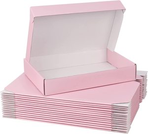 Hộp Bao Bì Giấy Kraft Gấp Nếp Tái Chế Sang Trọng Màu Hồng In Logo Tùy Chỉnh - Product Image 1